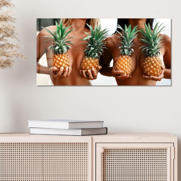 Wandbild - Ananas bedeckte Brüste – Bild 4