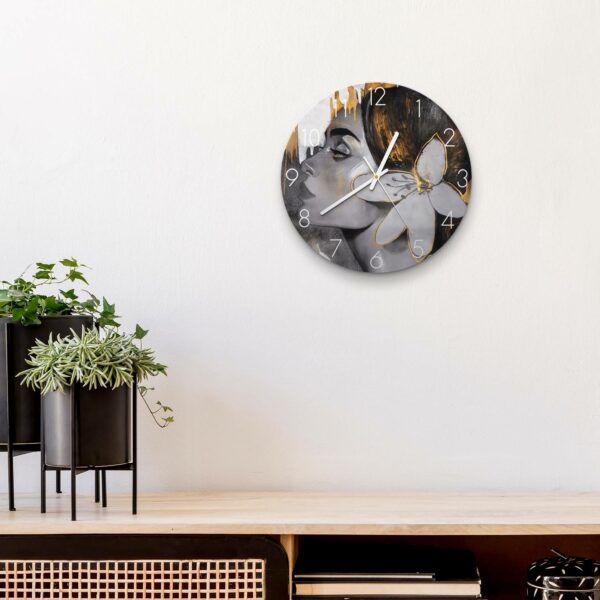 Wall Clock - Woman With Flower In Hair - Image 4