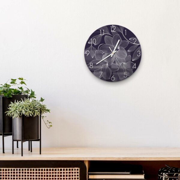 Wall Clock - Elegant Lilies Graphic - Image 4