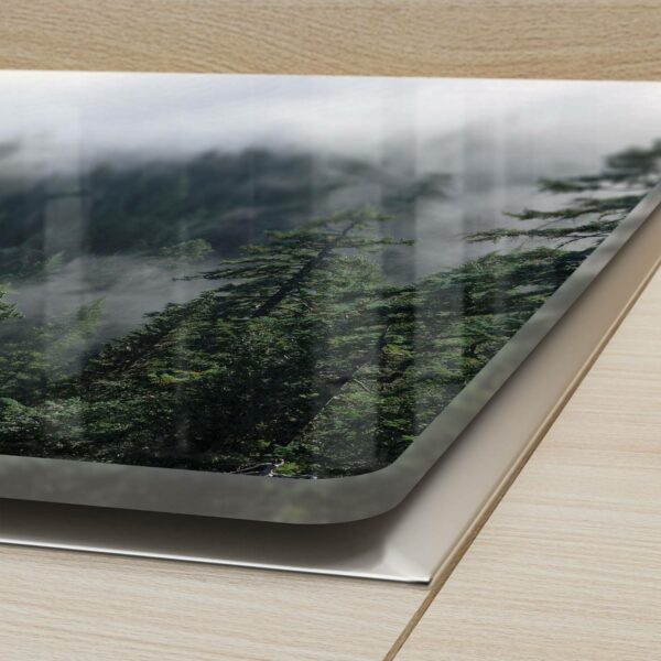 Herdabdeckplatte - Tannenspitzen im Nebel – Bild 5