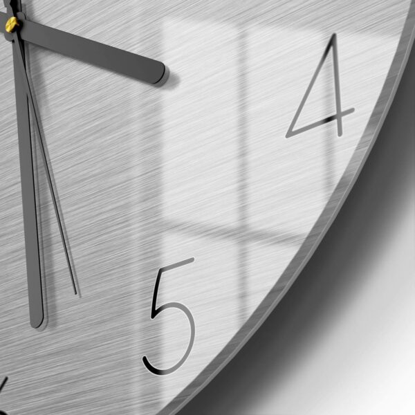 Wanduhr - Gebürsteter Stahl – Bild 5