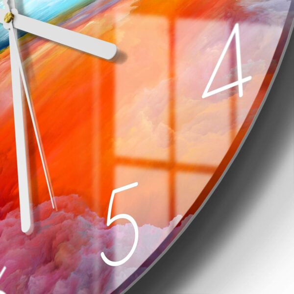 Wanduhr - Gespiegelte Farbwolken – Bild 5