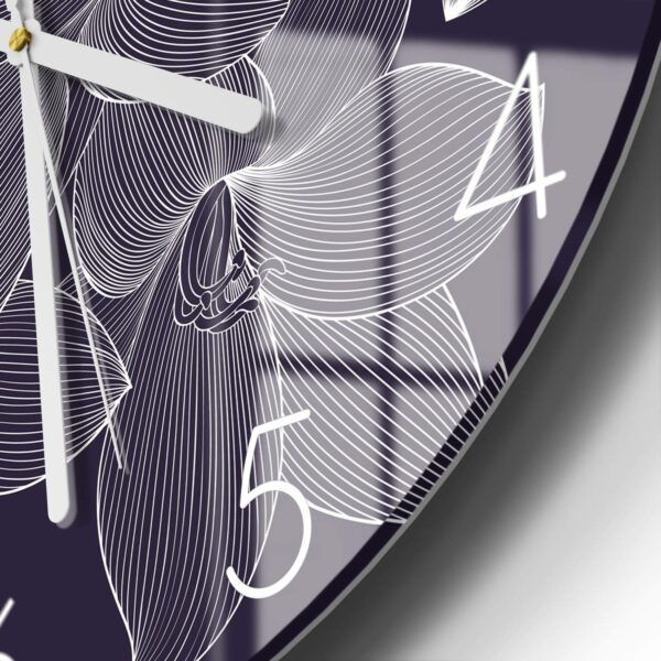 Wall Clock - Elegant Lilies Graphic - Image 5