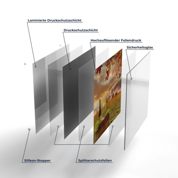 Herdabdeckplatte - Fotocollage Weißwein – Bild 7
