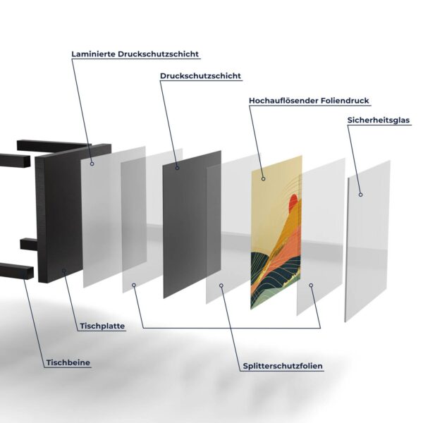 Side Table - Abstract Mountain Scenery - Image 7