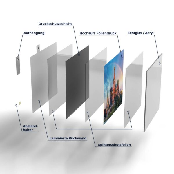 Wandbild - Regenbogen über Moskau – Bild 7