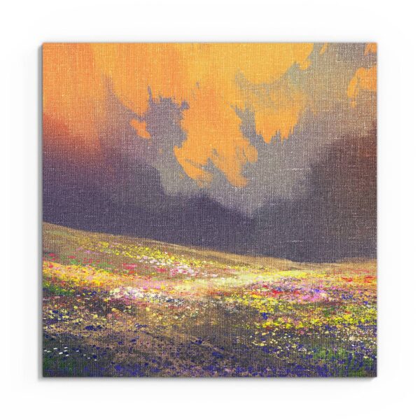 Wandbild Leinwandoptik - Malerische Blumenpracht – Bild 2