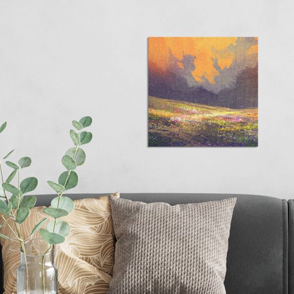 Wandbild Leinwandoptik - Malerische Blumenpracht – Bild 3