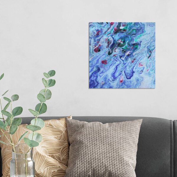 Wandbild Leinwandoptik - Farbenrausch der Fantasie – Bild 3