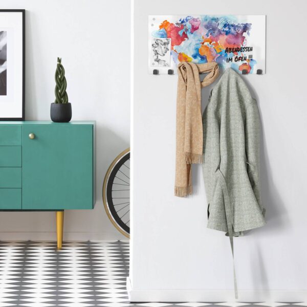 Coat Rack - Watercolor Globe - Image 3