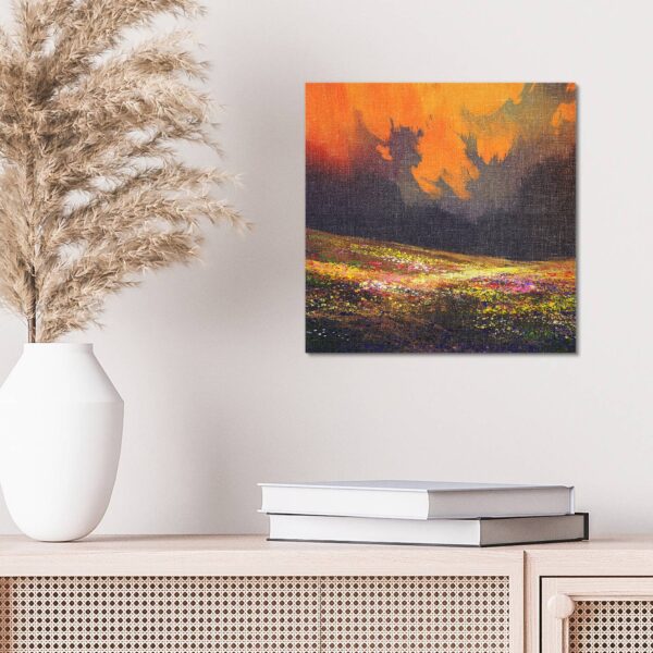 Wandbild Leinwandoptik - Malerische Blumenpracht – Bild 4