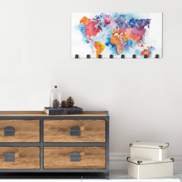 Coat Rack - Watercolor Globe - Image 4