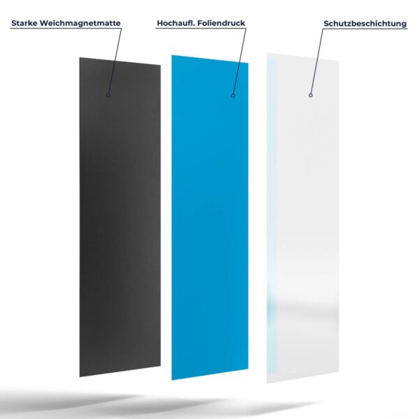 Magnetmatte Kühlschrank - Unifarben - Mittelblau – Bild 6